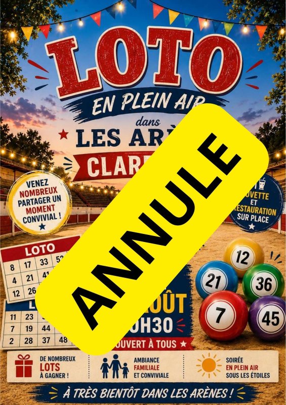 [INFO] ANNULATION DU LOTO &ndash; LUNDI 24 AO&Ucirc;T