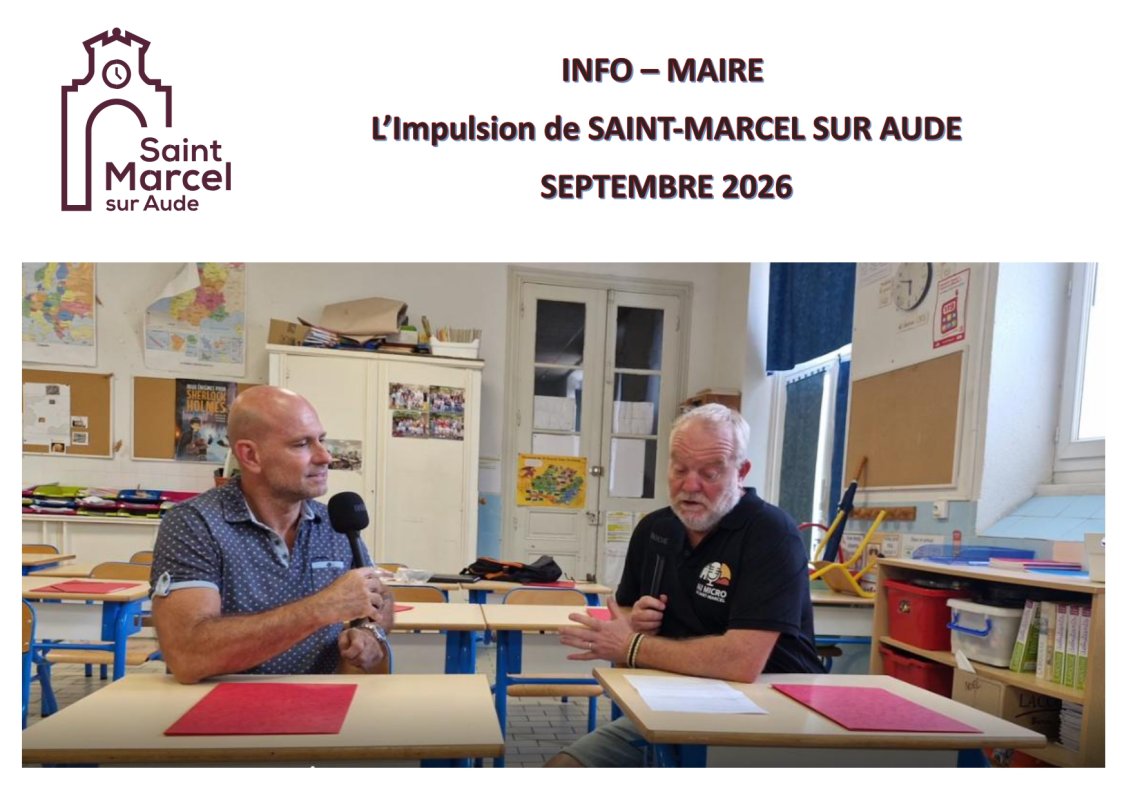 INFO-MAIRE : L'Impulsion de St Marcel - Septembre 2026