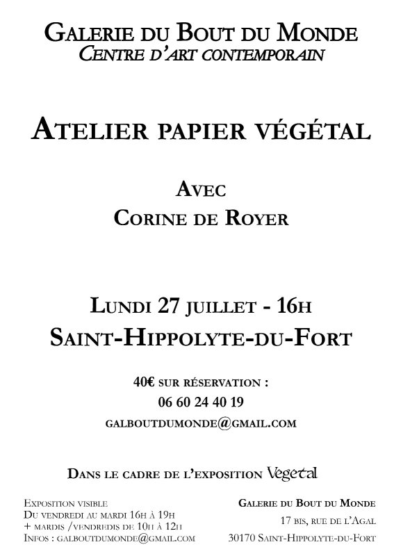 Atelier Papier V&eacute;g&eacute;tal
