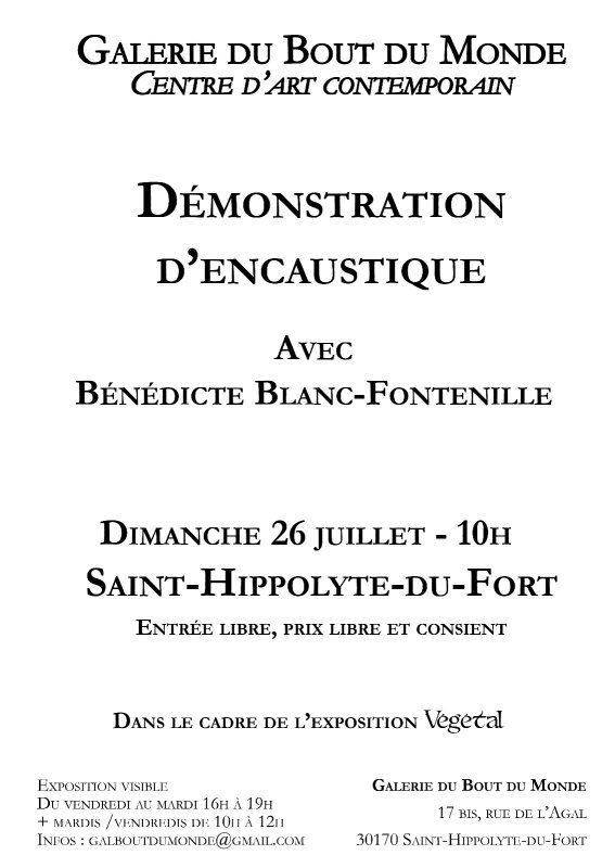 D&eacute;monstration d'Encaustique
