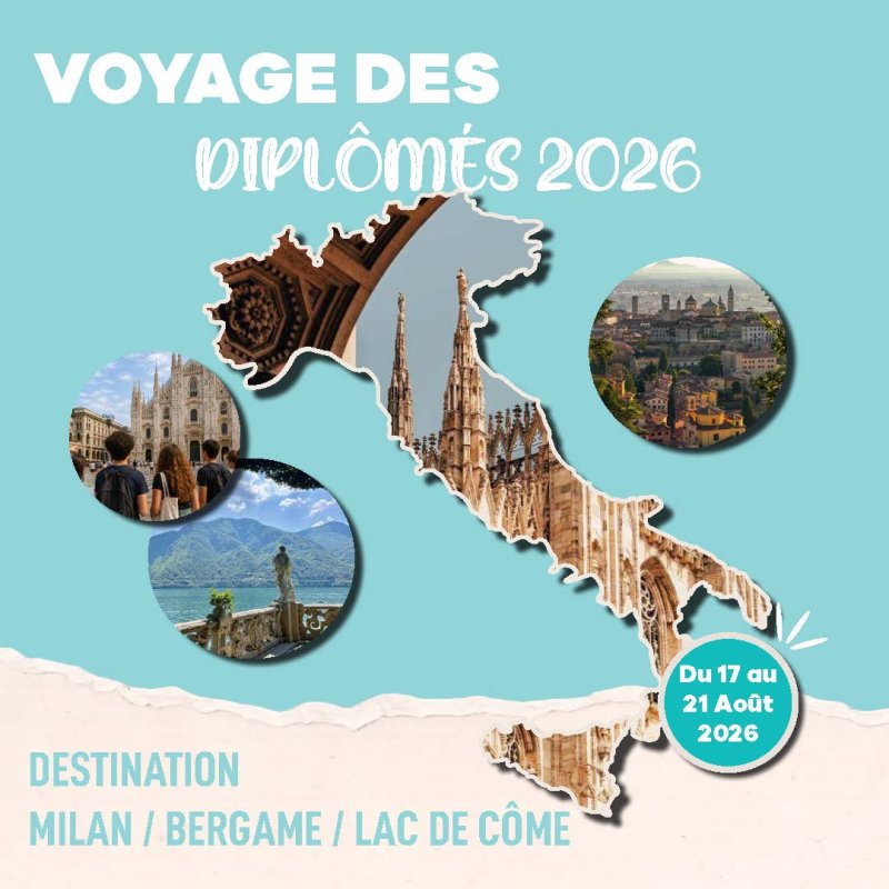 Dipl&ocirc;m&eacute;s 2026 : inscrivez-vous au voyage offert par la Ville !