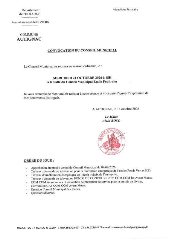 CONSEIL MUNICIPAL