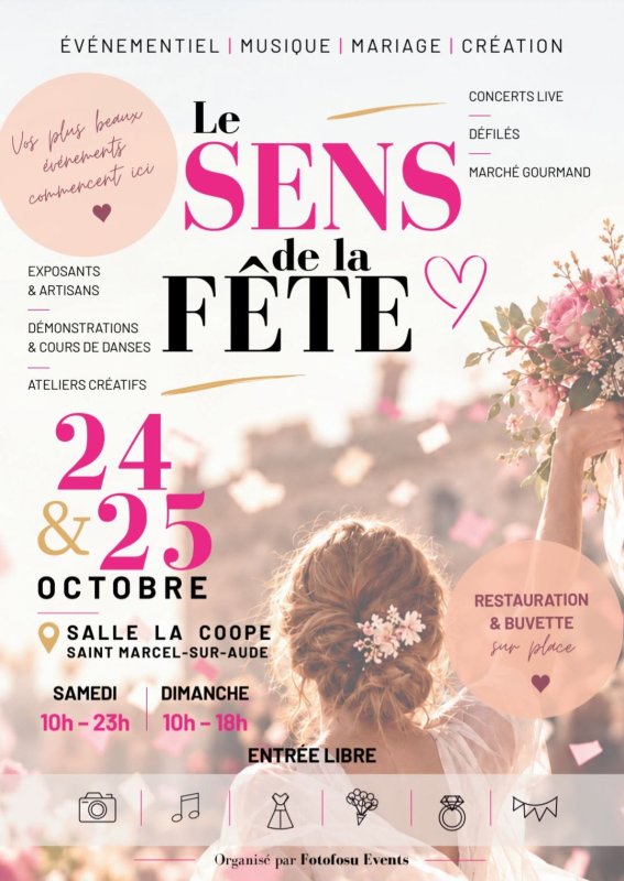 SALON DU MARIAGE "LE SENS DE LA F&Ecirc;TE" 24 et 25 OCTOBRE. COOP&Eacute;