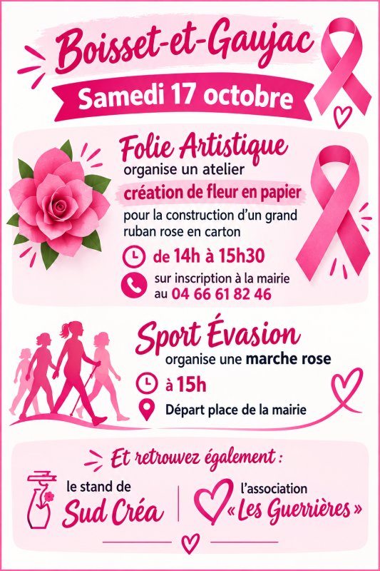 💗Octobre rose &agrave; Boisset-et-Gaujac