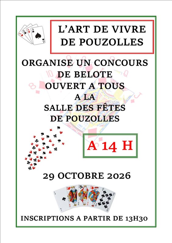 concours de belote du 29 octobre