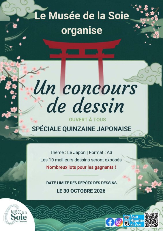 🎨 Concours de dessin &ndash; Quinzaine Japonaise au Mus&eacute;e de la Soie