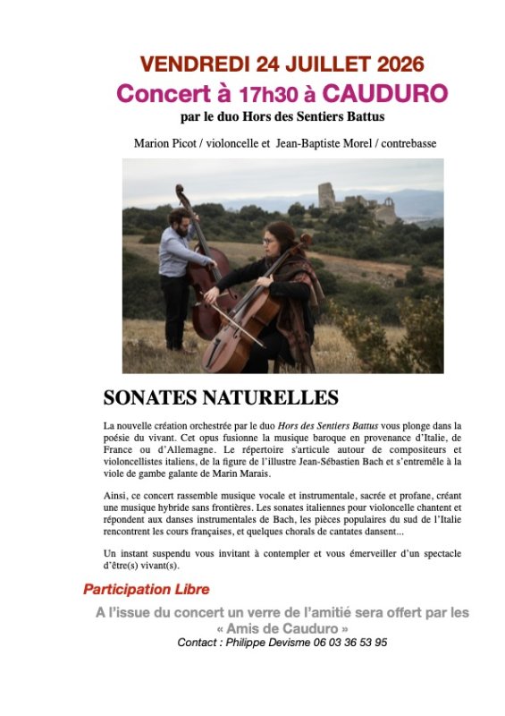 CONCERT &agrave; CAUDURO