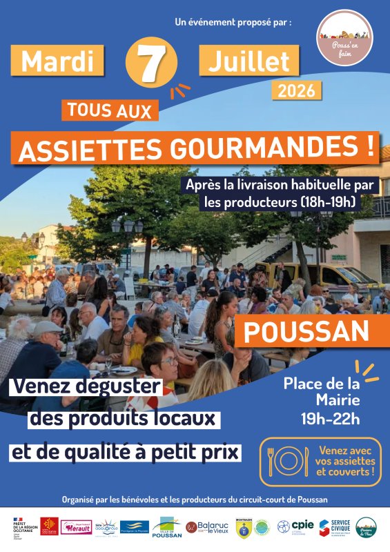 🍽️ Les Assiettes Gourmandes : mardi 7 juillet ! 🍽️
