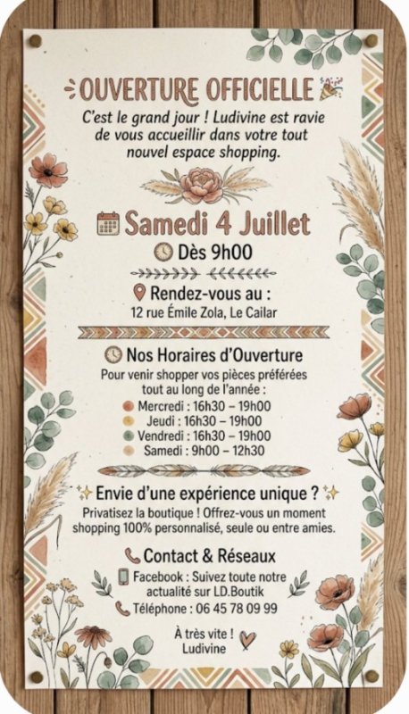 &Eacute;v&egrave;nement : ✨ OUVERTURE OFFICIELLE ✨