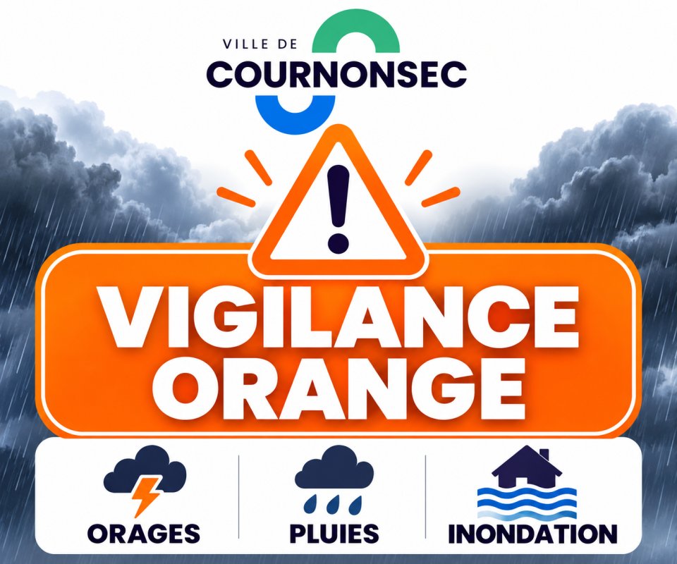 VIGILANCE ORANGE &ndash; ORAGES ET PLUIES-INONDATIONS