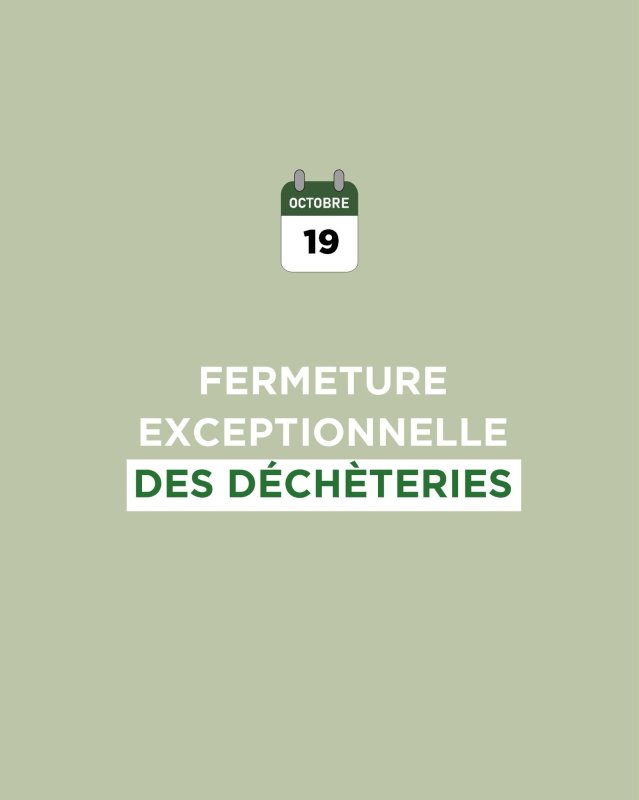 INFORMATION N&Icirc;MES M&Eacute;TROPOLE : Fermeture temporaire des d&eacute;ch&egrave;teries ⚠️