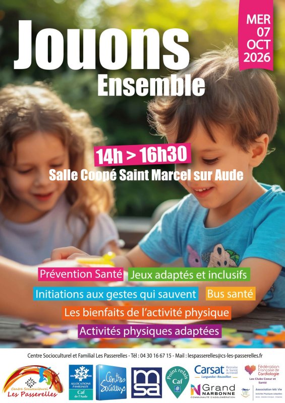 LES PASSERELLES : JOUONS ENSEMBLE MERCREDI 7 OCTOBRE COOP&Eacute;