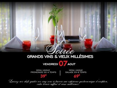 Soir&eacute;e Grands Vins & Vieux Mill&eacute;simes au Restaurant Gastronomique C&ocirc;t&eacute; Mas