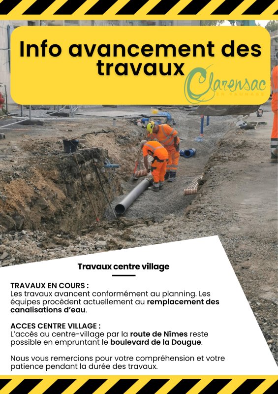 [INFOS AVANCEMENTS DES TRAVAUX]
