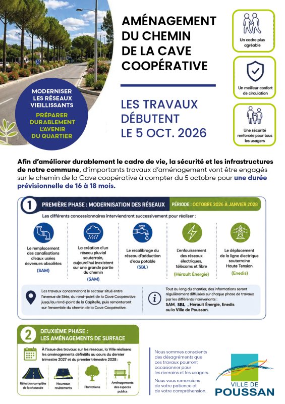 📢 Information travaux