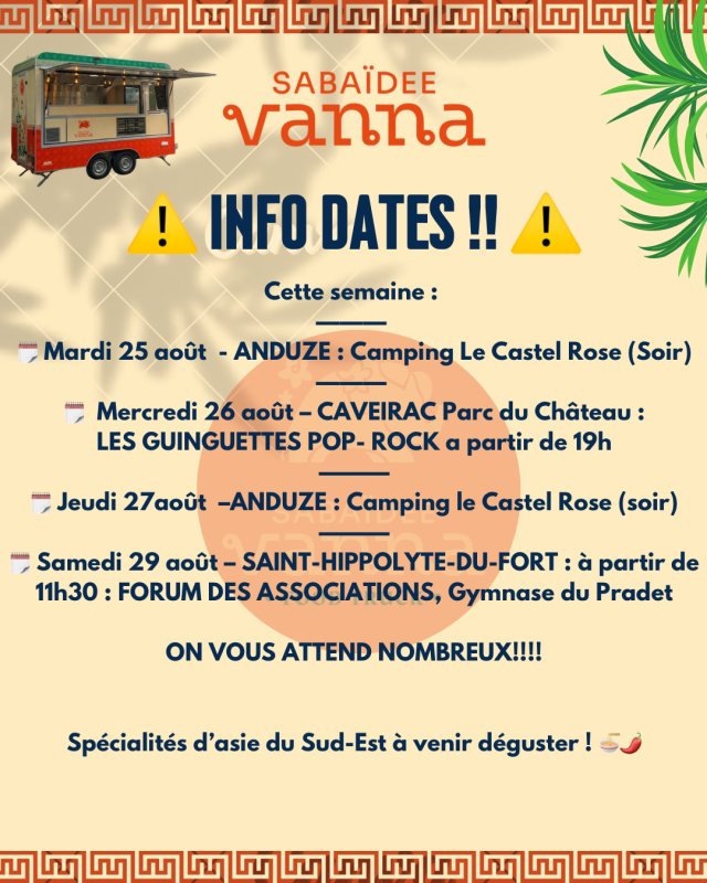 🚨🚨 SABA&Iuml;DEE VANNA : INFO DATES!!