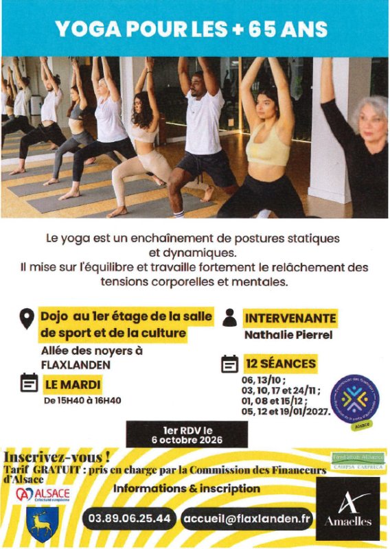 Yoga pour les + de 65 ans