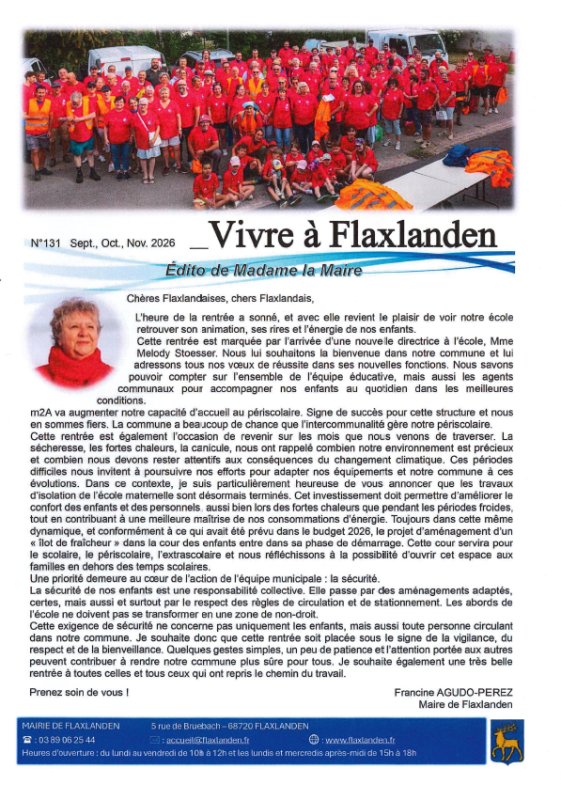 Le nouveau bulletin est disponible