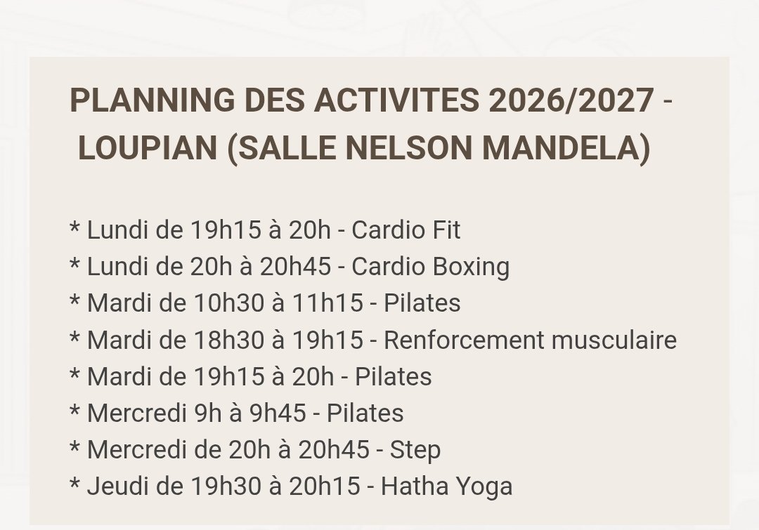 Envie de reprendre le sport?