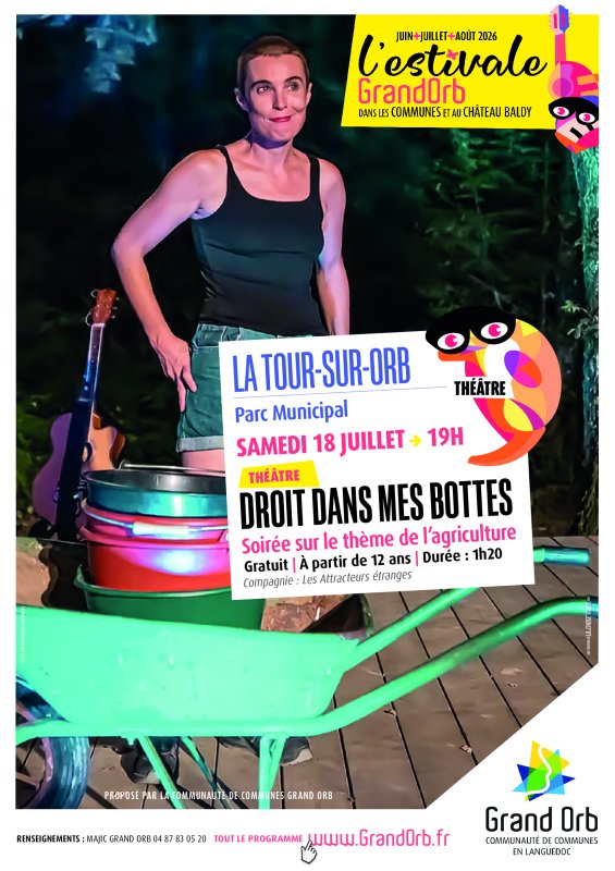 Th&eacute;&acirc;tre - Samedi 18 juillet &agrave; 19h - Parc municipal - La Tour sur Orb