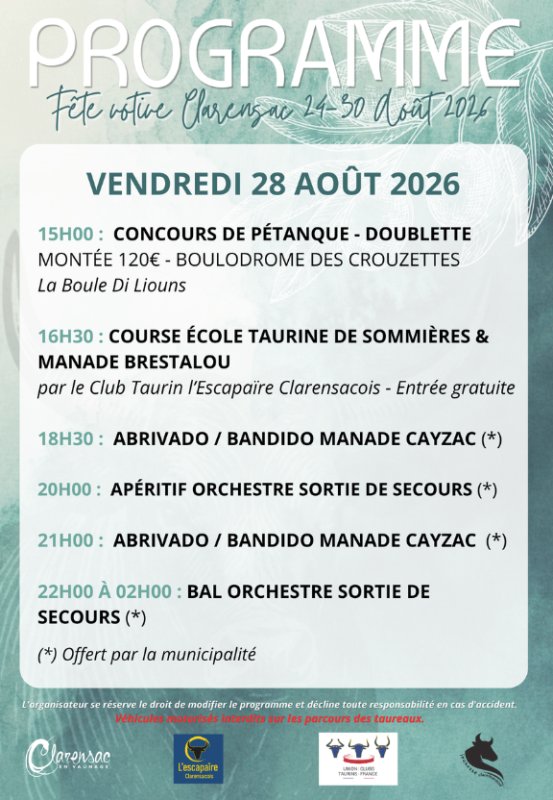 [PROGRAMME DU JOUR]