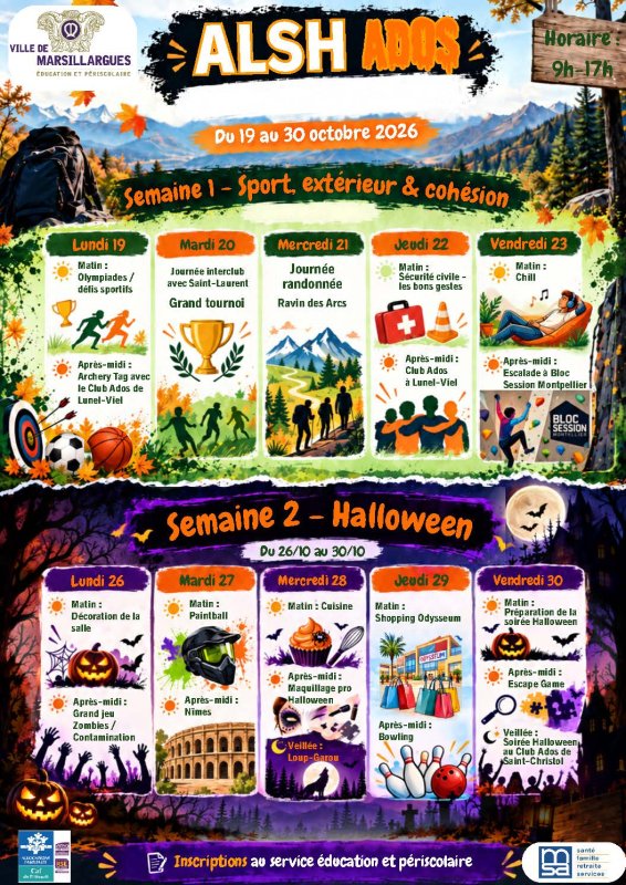 🍂 VACANCES D&rsquo;AUTOMNE | Deux semaines d&rsquo;aventures &agrave; l&rsquo;ALSH Ados ! 🎃
