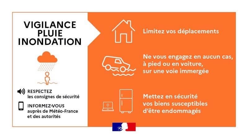 🟠 Vigilance orange pluie inondation dans l&rsquo;#H&eacute;rault