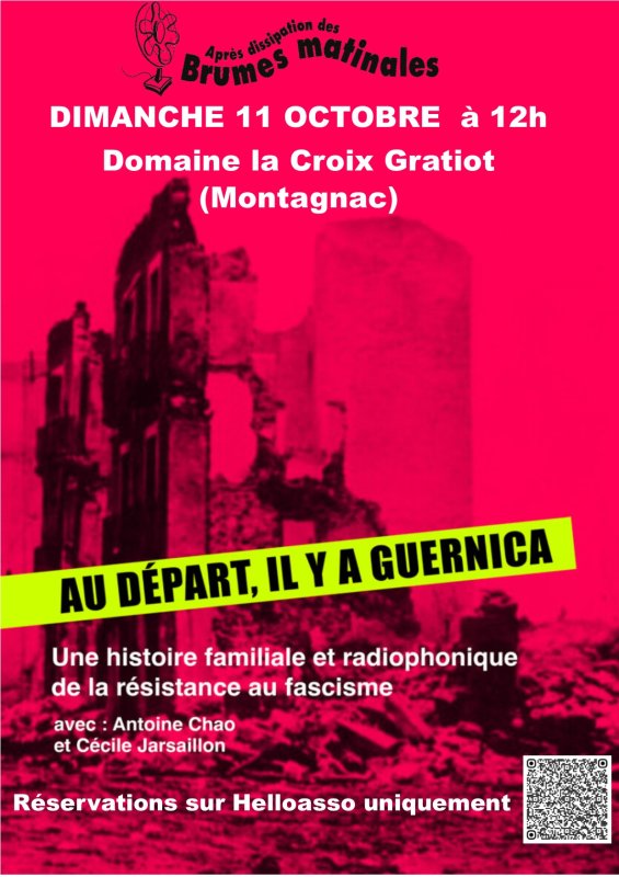 Au d&eacute;part, il y a Guernica... - Spectacle &agrave; la Croix Gratiot (Montagnac)