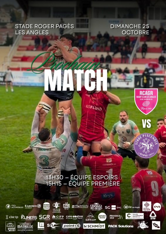 RUGBY CLUB LES ANGLES GARD RODANIEN RCAGR contre PEZENAS  Dimanche 25/10/2026