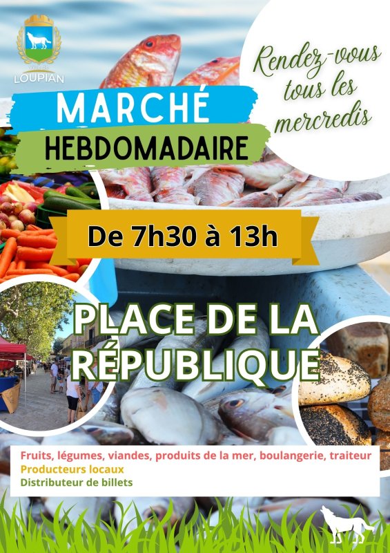 🐟 Le march&eacute; hebdomadaire de notre commune recherche un poissonnier pour venir proposer ses poissons frais.