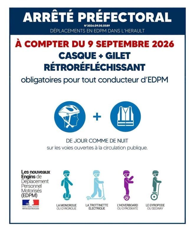 EDPM : Obligation du port du casque et du gilet r&eacute;tro r&eacute;fl&eacute;chissant