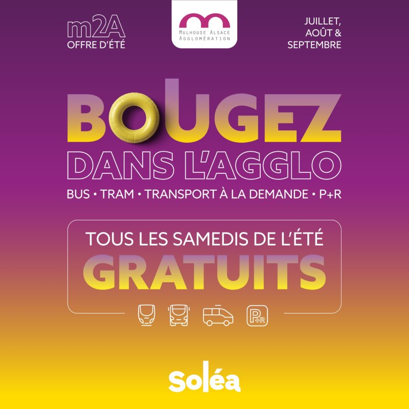 Gratuit&eacute; du r&eacute;seau SOLEA les samedis jusqu'&agrave; fin septembre
