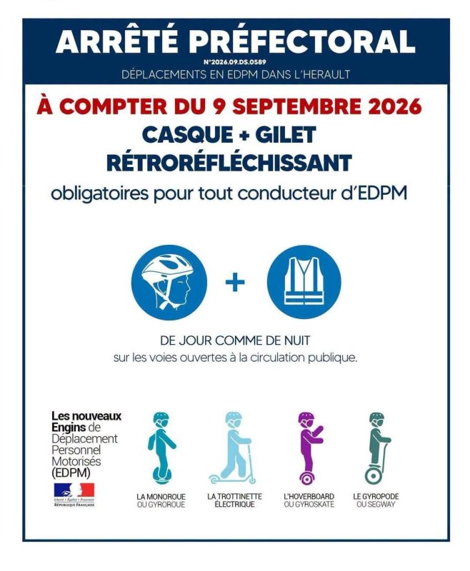 EDPM : Obligation du port du casque et du gilet r&eacute;tro r&eacute;fl&eacute;chissant