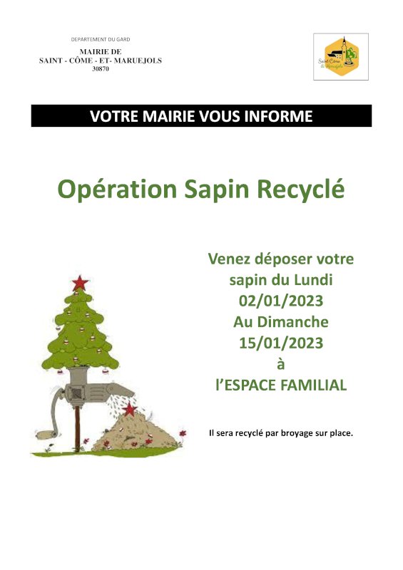 OPERATION SAPINS RECYCLES