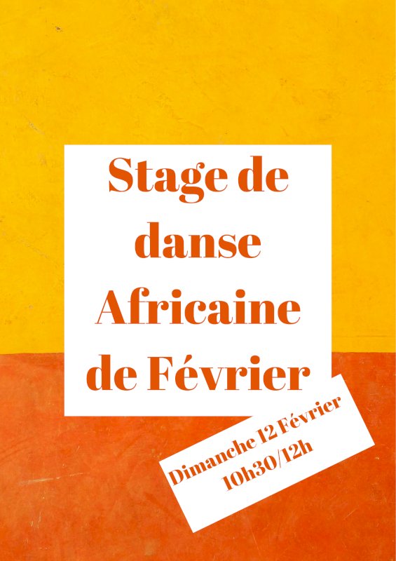 Stage Danse Africaine de Février