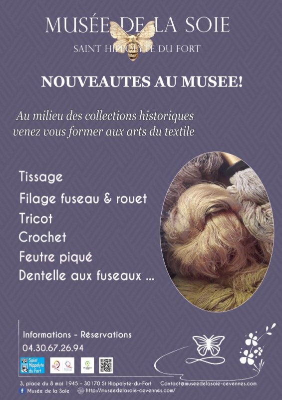 Tissage, filage, feutre piqué, tricot, crochet, dentelle aux fuseaux...