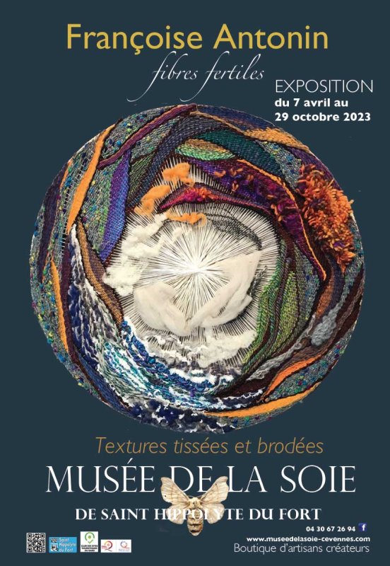 Exposition textile « Fibres fertiles »  Textures tissées et brodées  de Françoise Antonin