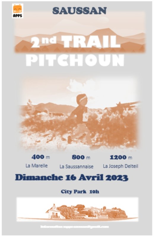 Trail des Pitchoun : 16 avril 2023 à partir de 10h