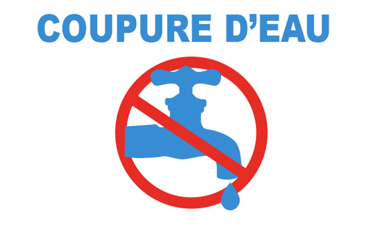 Coupure d'eau sur certains secteurs les 28 et 29 mars