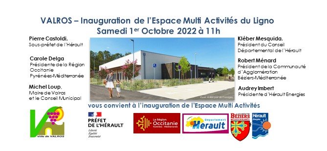 Samedi 1er Octobre 2022 - Inauguration de l’Espace Multi Activités du Ligno
