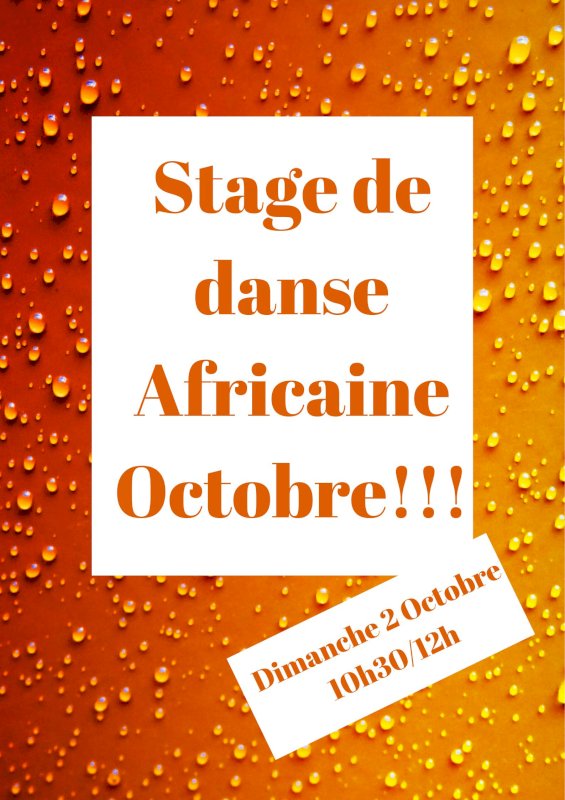 Stage Danse Africaine d'Octobre