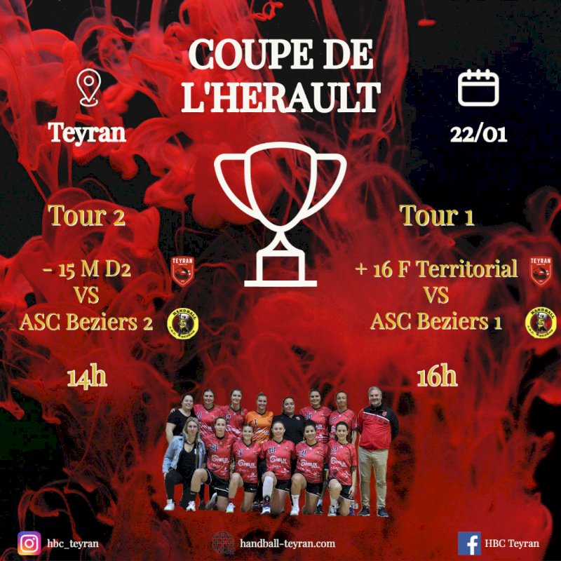 Coupe de l'Hérault - 15 M D2 et + 16 F Territorial