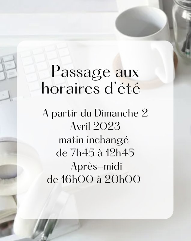 Changement d’horaire