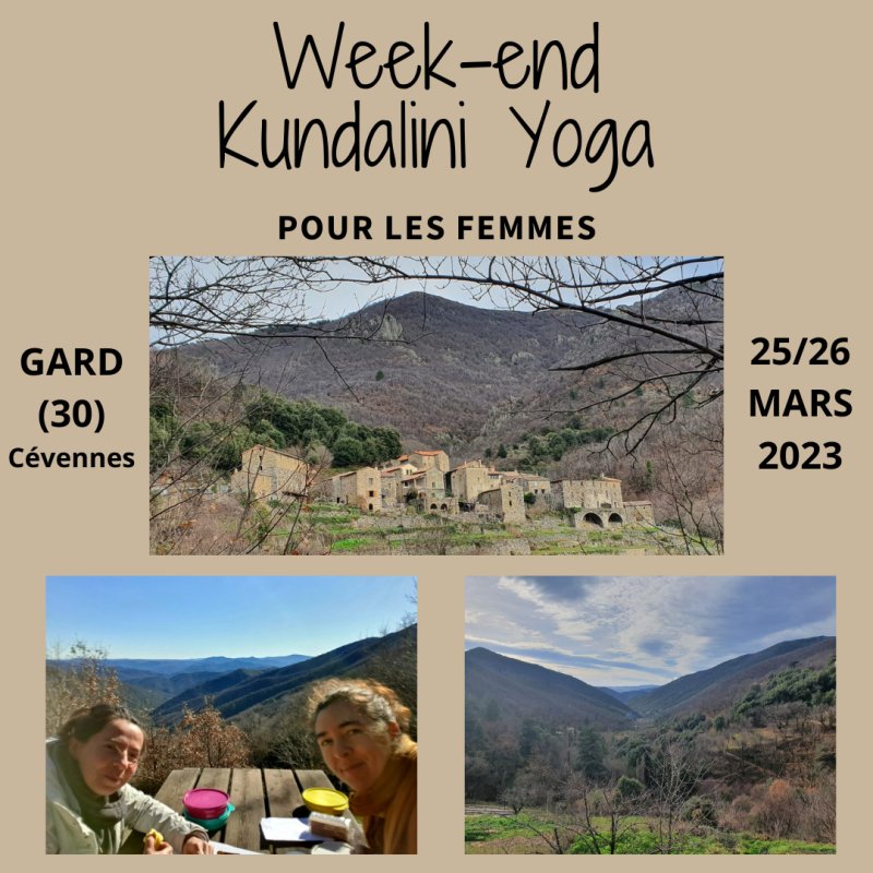 Week-end Kundalini Yoga au féminin 25-26 mars 2023 dans les Cévennes