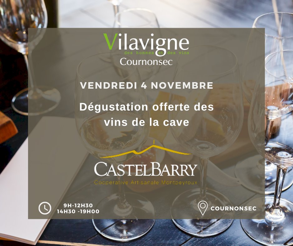 Dégustation vins de la cave Castelbarry