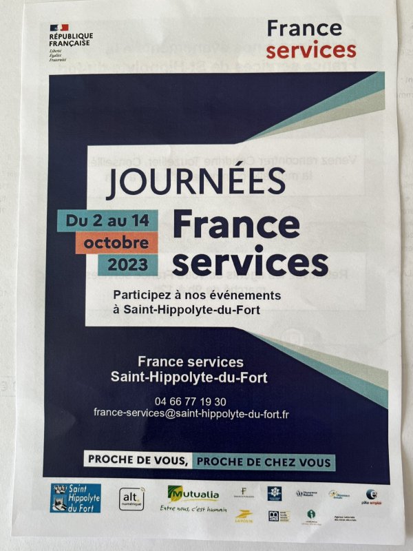 Journées France services , du 2 au 14 octobre 2023