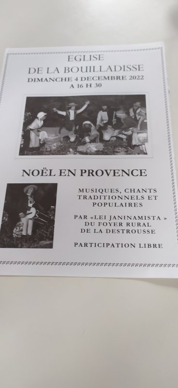 Noël en Provence Eglise de la Bouilladisse le Dimanche 4 Décembre 2022 à 16h30