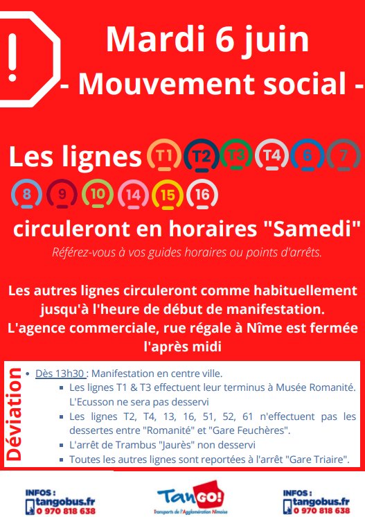 INFORMATIONS TANGO / GREVE
