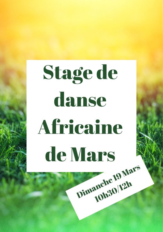 Stage Danse Africaine de Mars