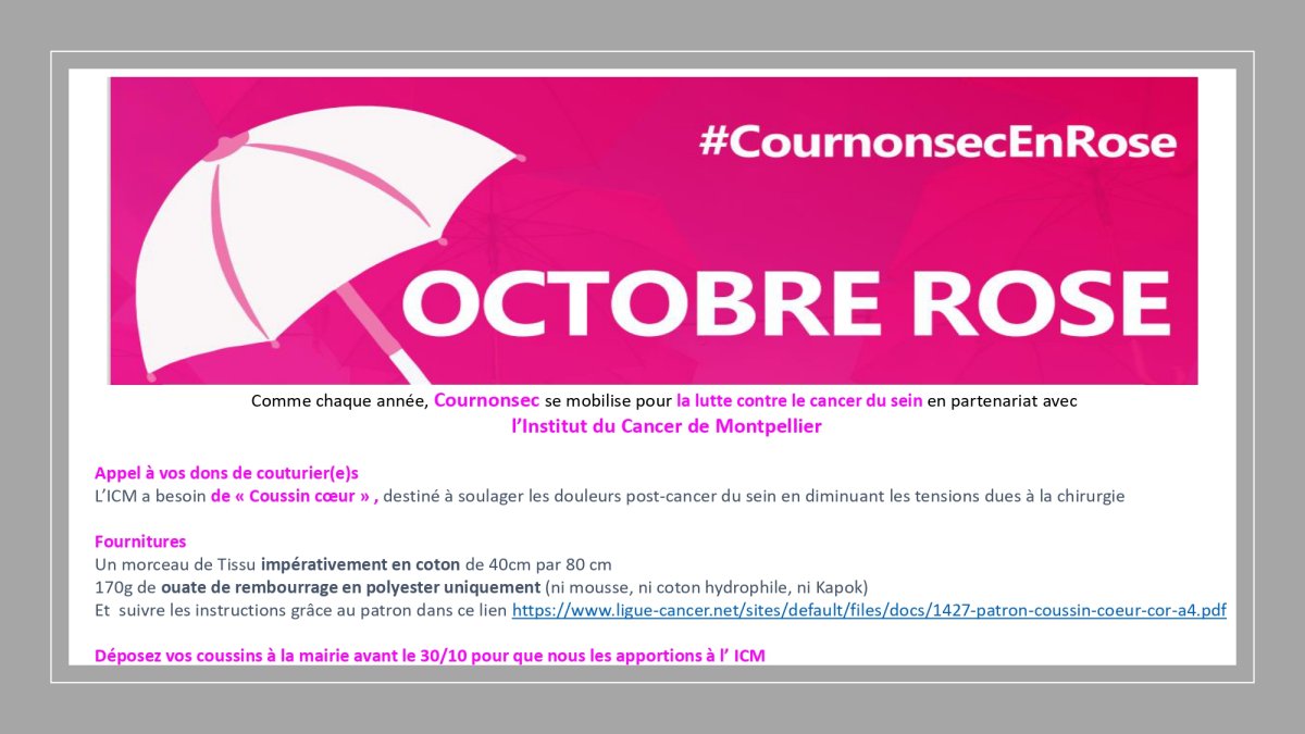 Octobre Rose coussins cœurs